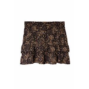 Maurices Black Floral Tiered Ruffle Skirt Spring Summer Cottagecore 3X